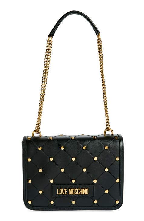 Studded Quilted Shoulder Bag