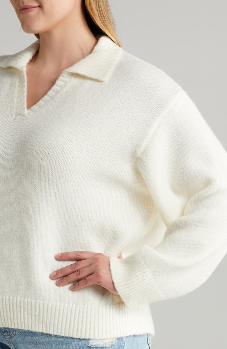 ASOS DESIGN Curve V-Neck Sweater, Alternate, color,