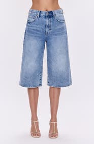 【HI FI FNK】Luna Bermuda Denim Pistola Linden High Waist Denim Bermuda Shorts | Nordstrom
