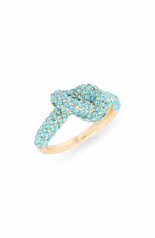 Pavé Crystal Knot Ring