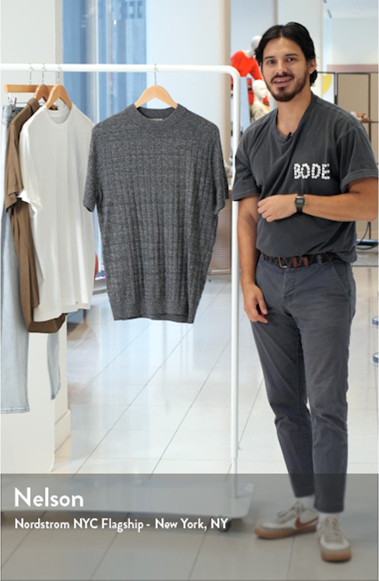 Grid Pattern Short Sleeve Sweater, sales video thumbnail