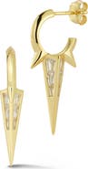 GLAZE JEWELRY Cubic Zirconia Spike Hoop Earrings