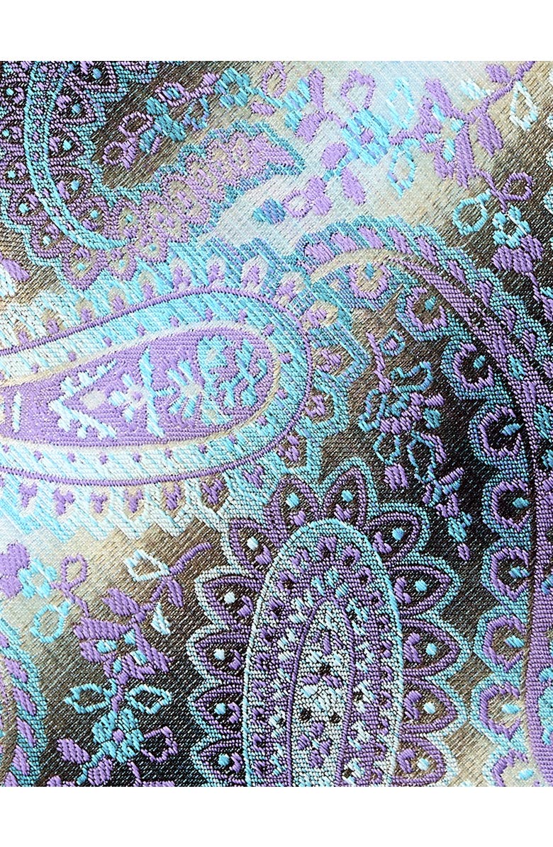 Synrgy by DXL Big & Tall Spring Paisley Tie, Alternate, color, Aqua