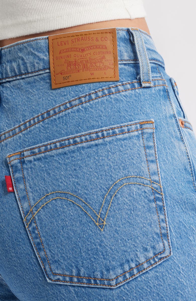 Levi's 501<sup>®</sup> Original Crop Straight Leg Jeans, Alternate, color, Great Story