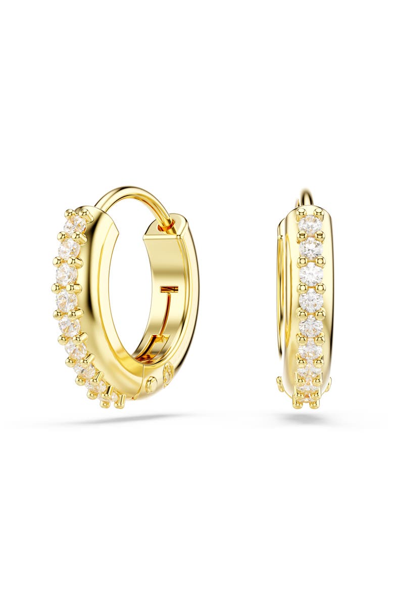 Matrix Mini Hoop Earrings, Main, color, WHITE/ GOLD