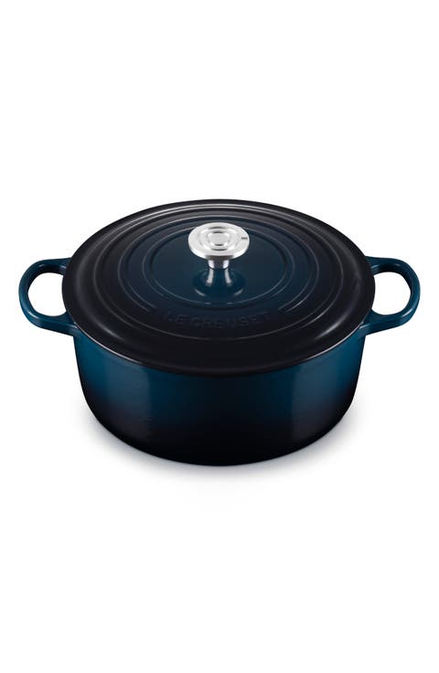 Signature 7.25-Quart Round Enameled Cast Iron Dutch Oven