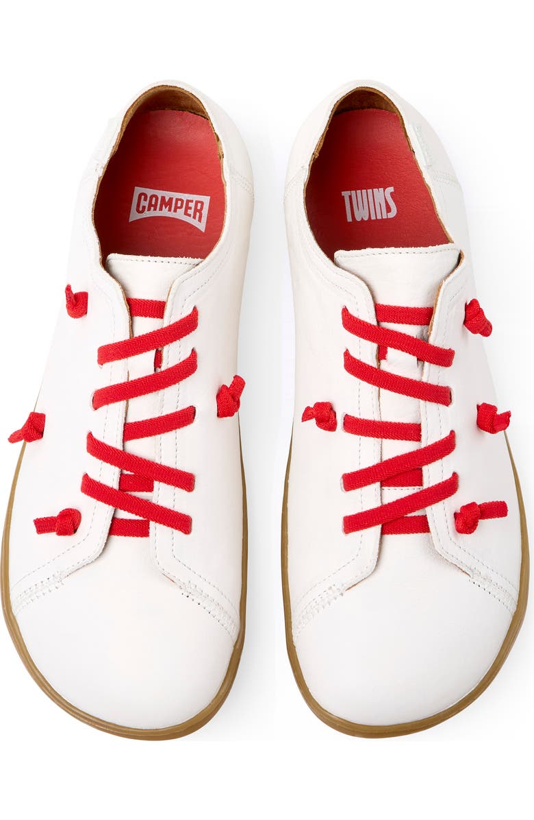 Camper Twins Mismatched Leather Sneaker, Alternate, color, White Natural