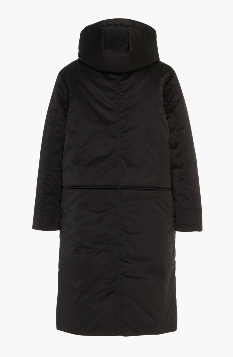 CAALO Reversible Satin Down Coat, Alternate, color, Black / Olive