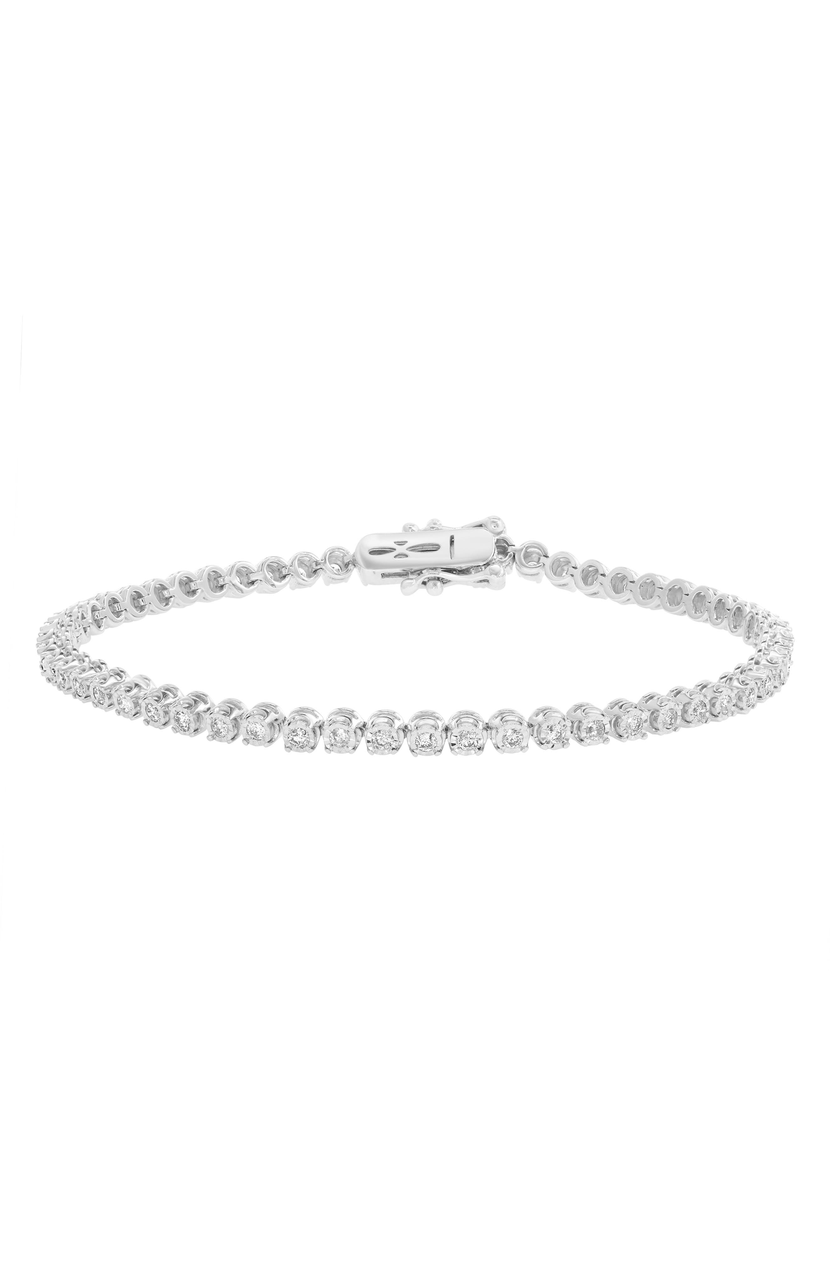 EFFY Sterling Silver Diamond Tennis Bracelet - 0.12ct.