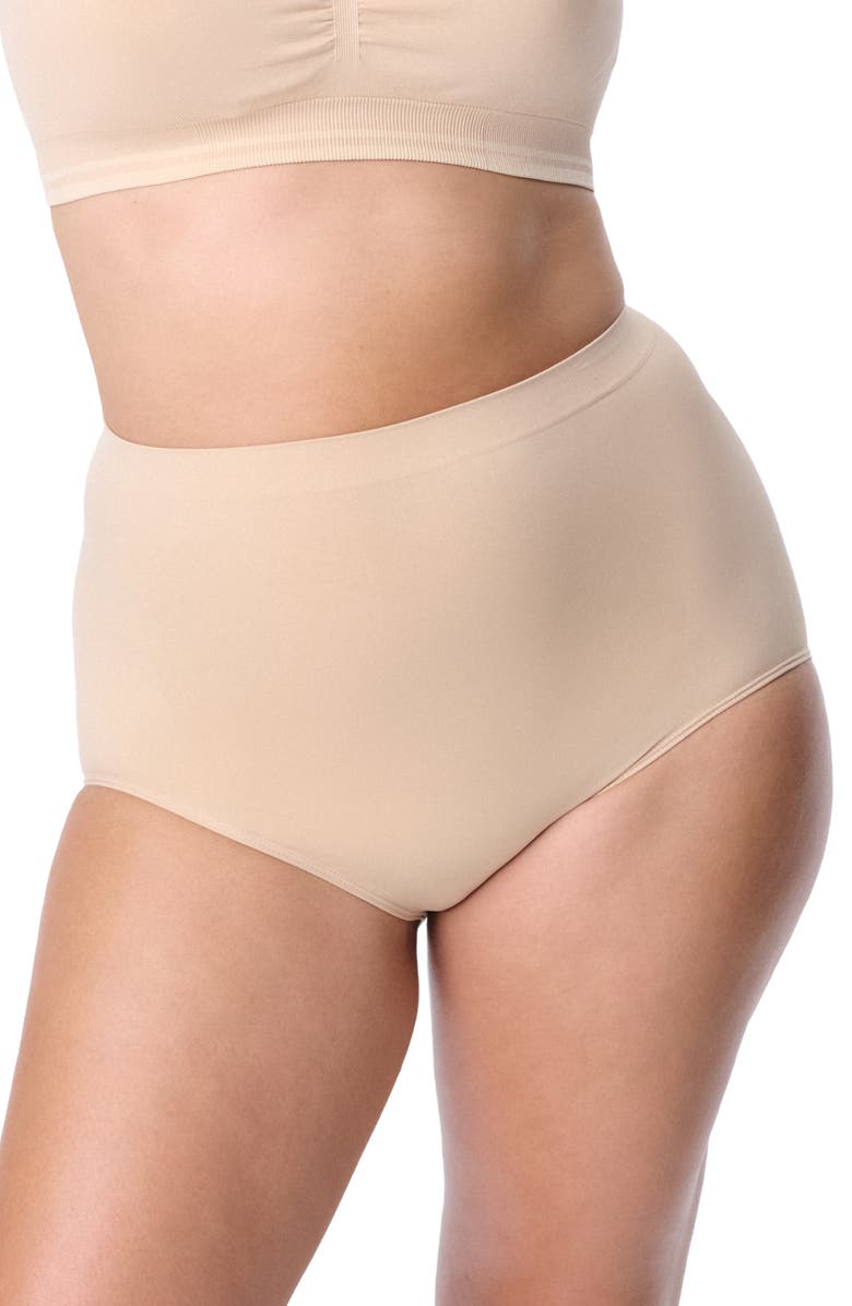 MOTHERHOOD MATERNITY Motherhood Women's Maternity Seamless Over-the-Bump Panty, 2-Pack, Alternate, color, Black And Oat