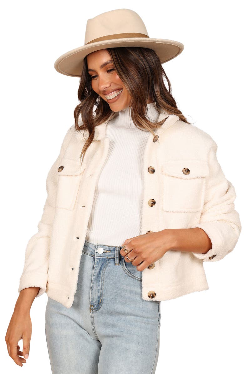 Petal & Pup Palesa Faux Shearling Shirt Jacket, Alternate, color,