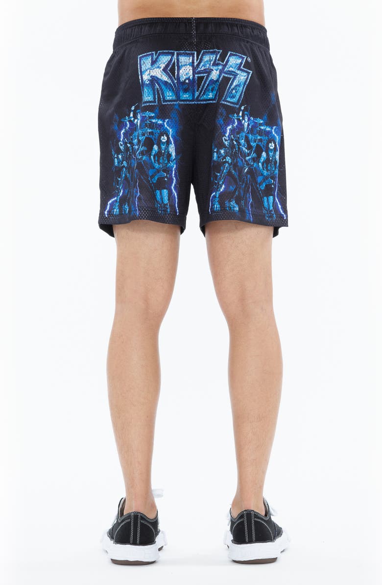 Cult of Individuality Graphic Mesh Shorts, Alternate, color, Kiss
