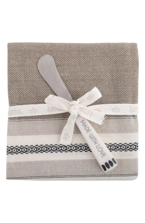 Lisbon Tea Towel & Spreader Knife Set