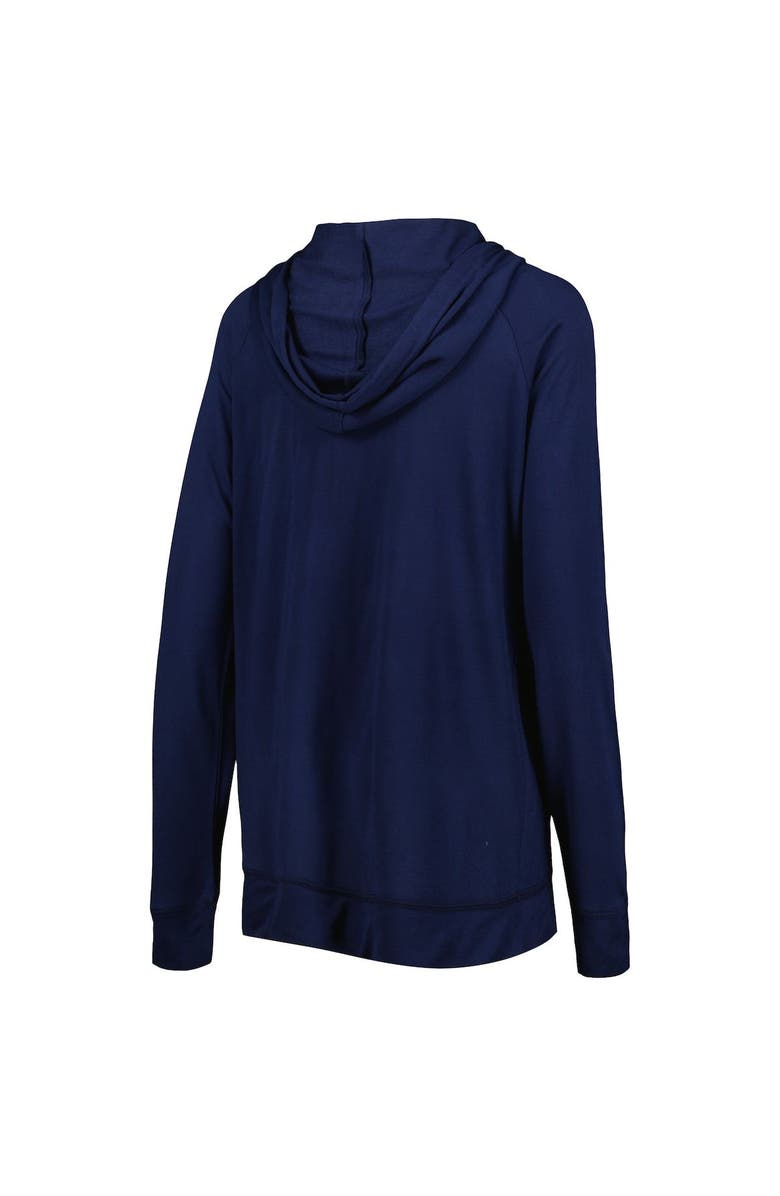 TOUCH BY ALYSSA MILANO Women's Touch Navy Cleveland Guardians Pre-Game Raglan Pullover Hoodie, Alternate, color, 