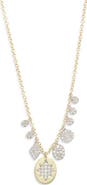 Meira T Diamond Starburst Disc Pendant Necklace