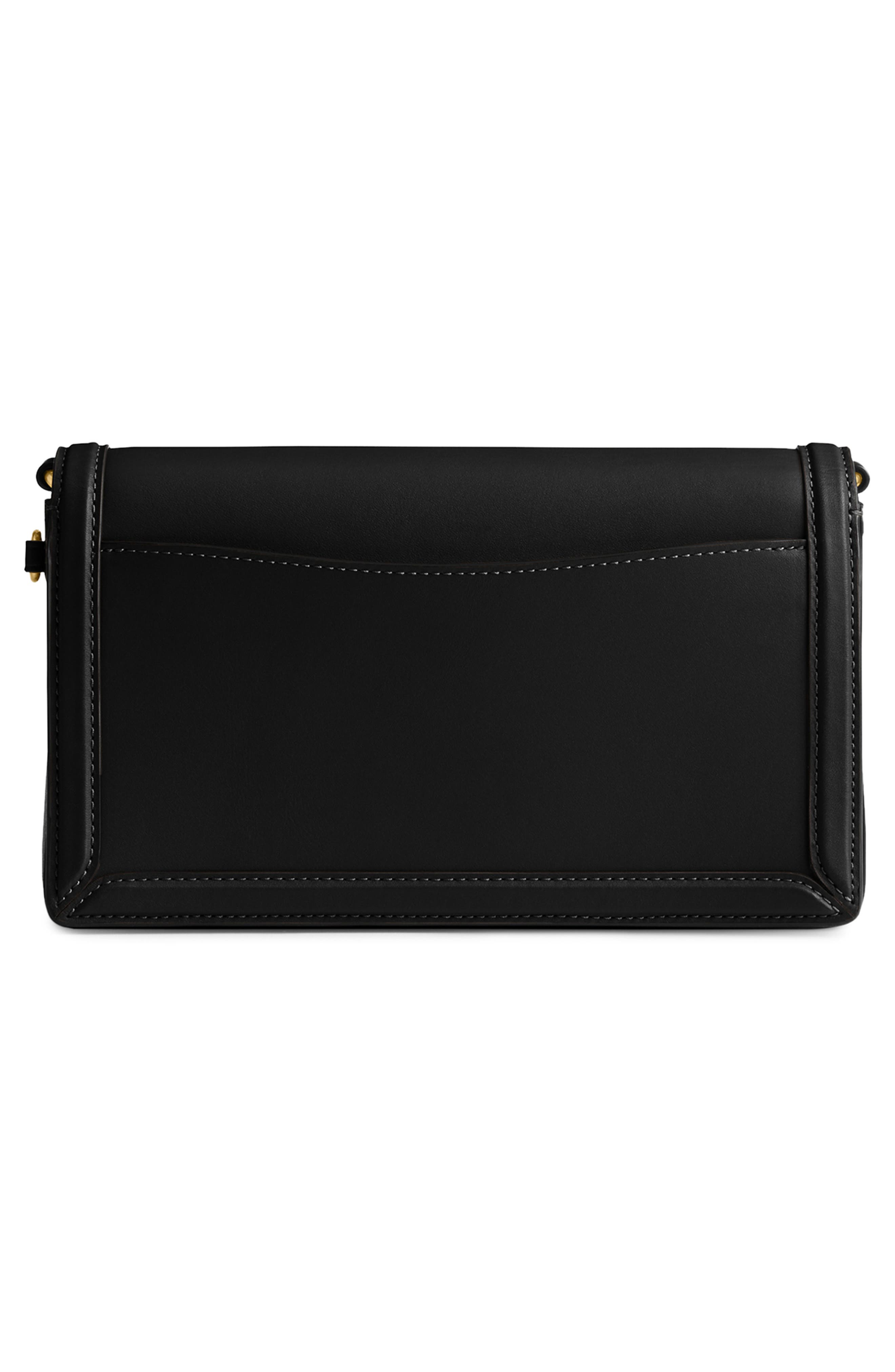 COACH Hutton Box Leather Shoulder Bag, Alternate, color, 