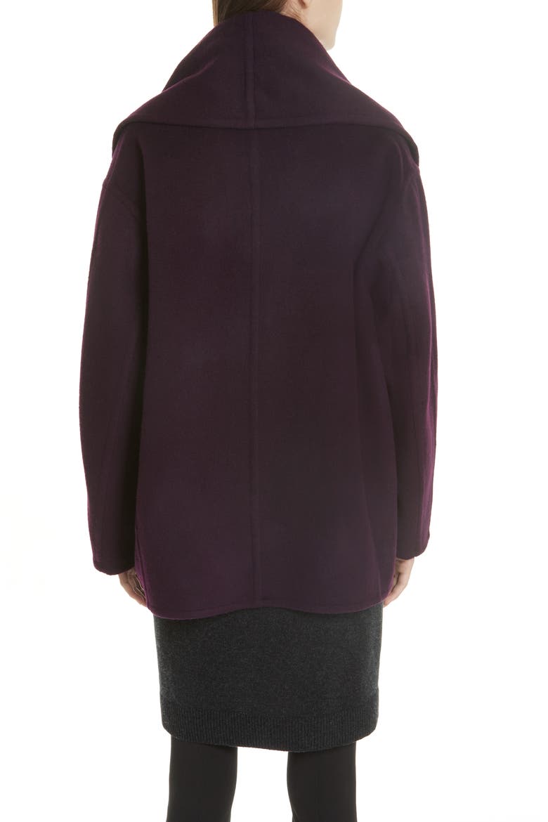 Reversible Shawl Collar Coat, Alternate, color, DARK MULBERRY