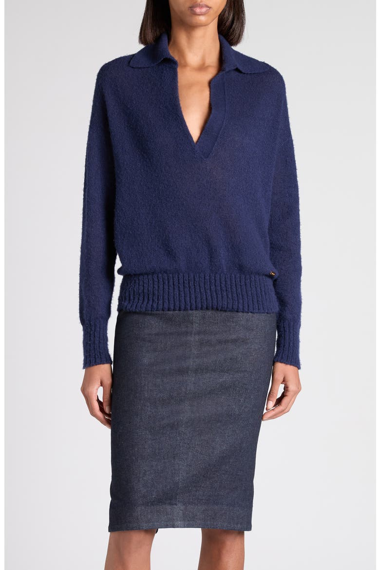 Johnny Collar Cashmere Sweater, Main, color, HB905 BRIGHT NAVY