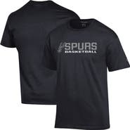 Champion Men's Champion Black San Antonio Spurs Basketball Jersey Cotton T-Shirt