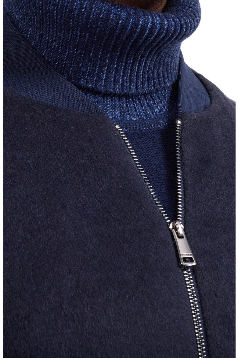 Wool Blend Bomber Jacket, Alternate, color, NAVY