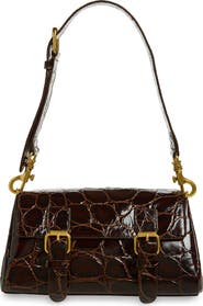 Dries Van Noten Croc Embossed Satchel