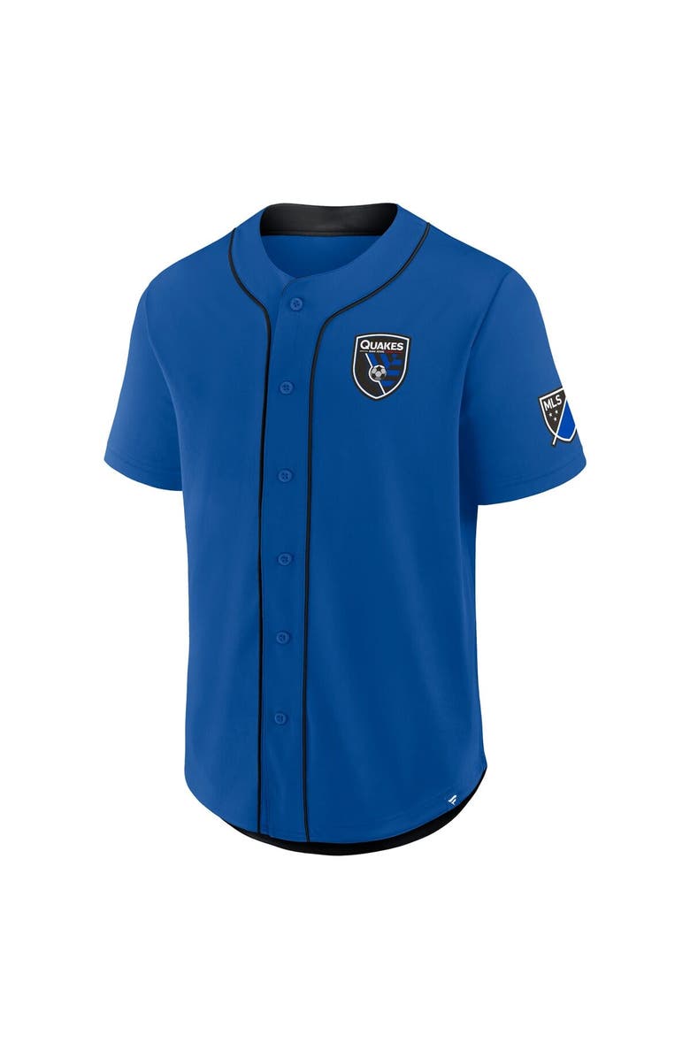 FANATICS Men's Fanatics Blue San Jose Earthquakes Injury Time Baseball Jersey, Alternate, color, Blue
