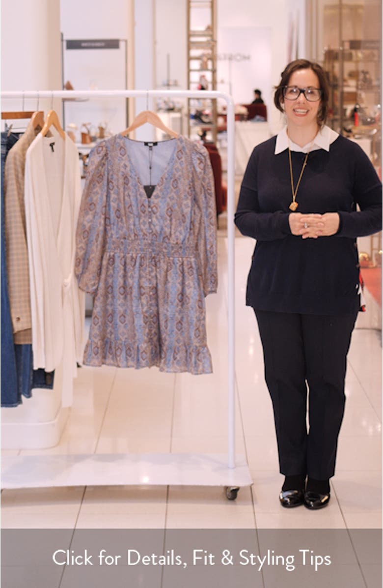 Ophelie Puff Sleeve Cotton & Silk Dress, sales video thumbnail