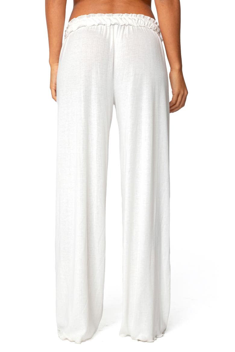 Sylvia Pointelle Pants, Alternate, color, WHITE