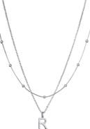 Adornia Initial Pendant Layered Chain Necklace
