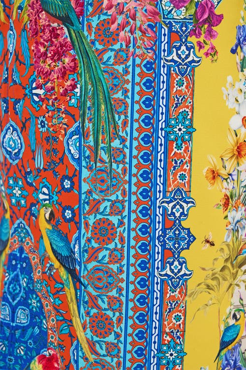 Camilla Mid Length Boardshort With Elastic Waist In Multi