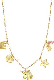 Lily Nily Kids' Magical Enamel & Cubic Zirconia Charm Necklace