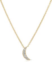EF Collection Pavé Diamond Crescent Choker Necklace