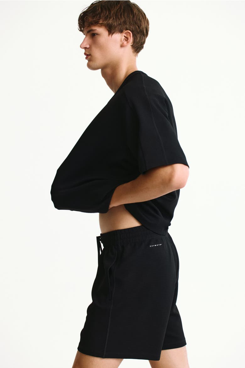 Regular-fit Waffled Sports Shorts With Drymove, Alternate, color, Black