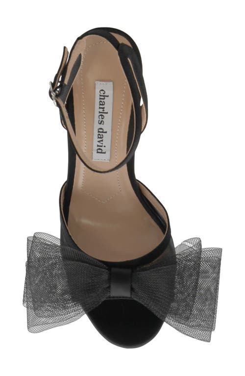 Charles David Bridges Ankle Strap Sandal In Black