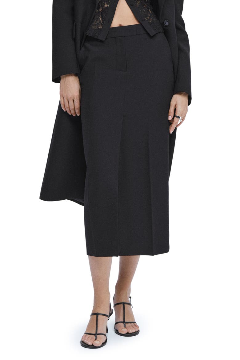 Wool Blend Pencil Skirt, Main, color, BLACK