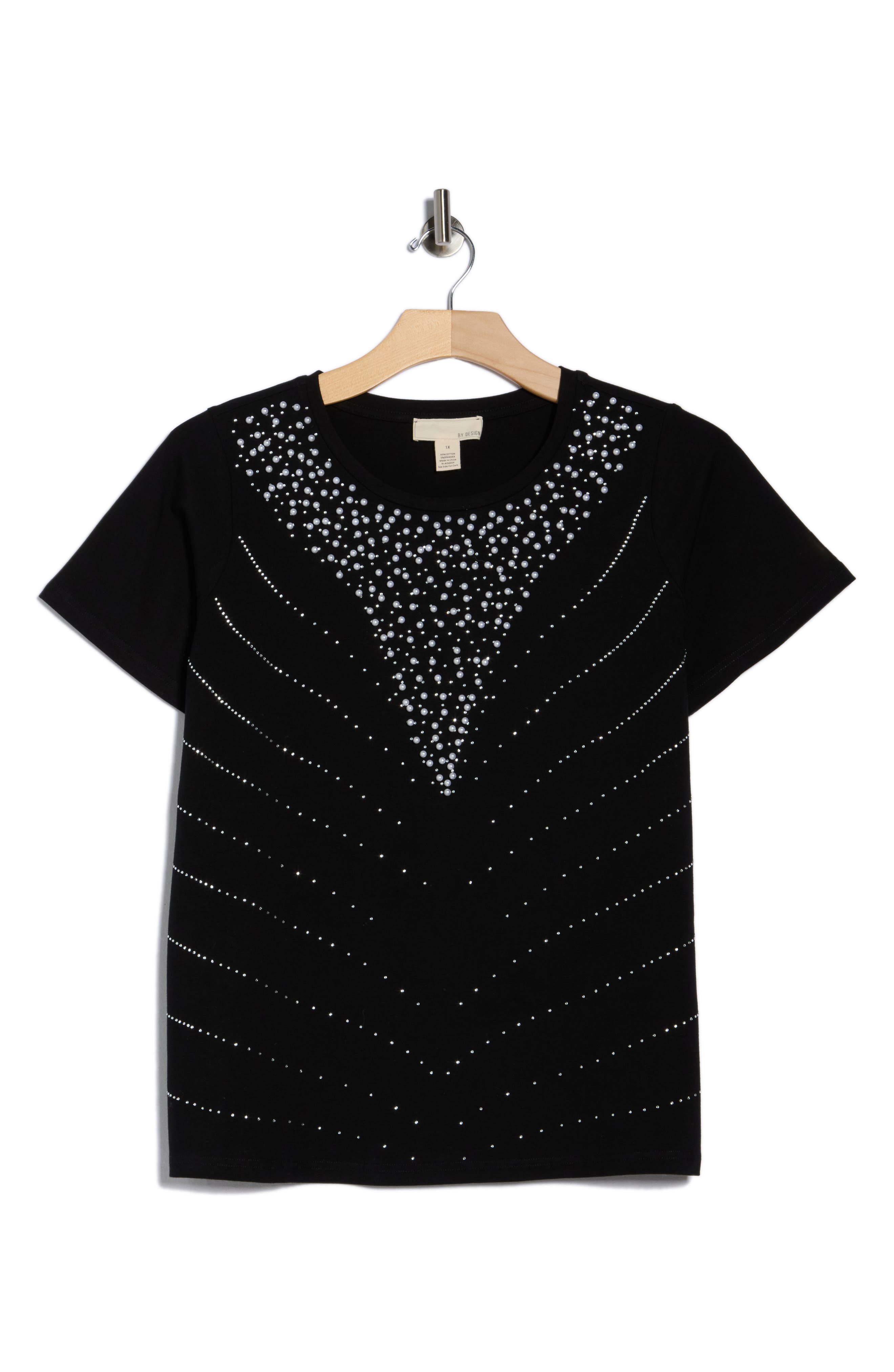 BY DESIGN Odelia Embellished T-Shirt