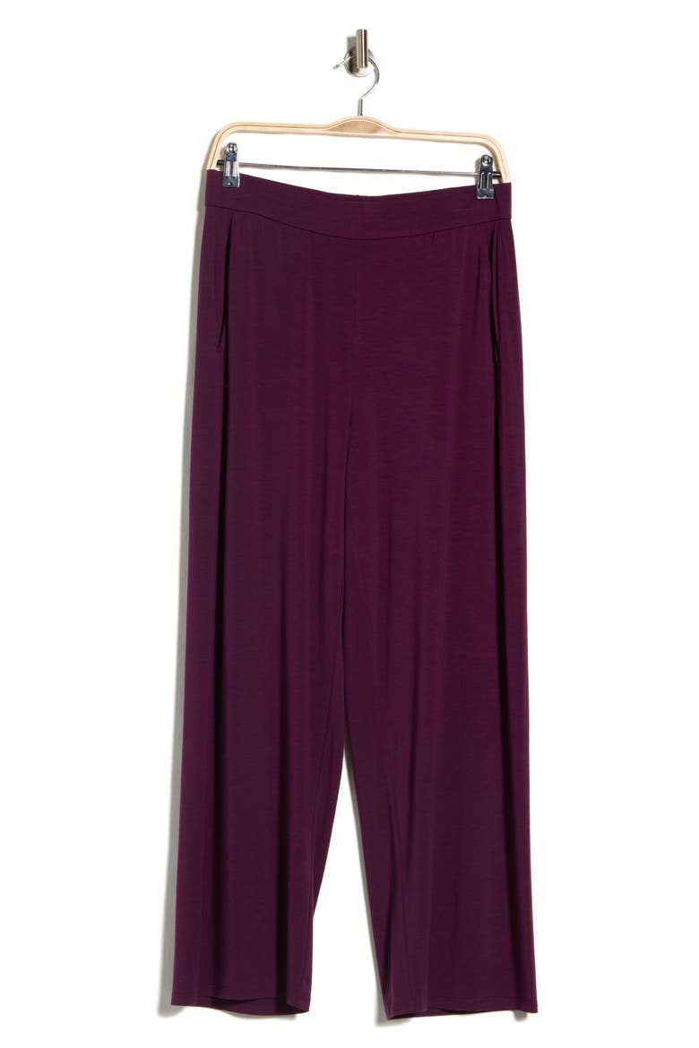 Woven Straight Leg Pants, Alternate, color, BLACKBERRY