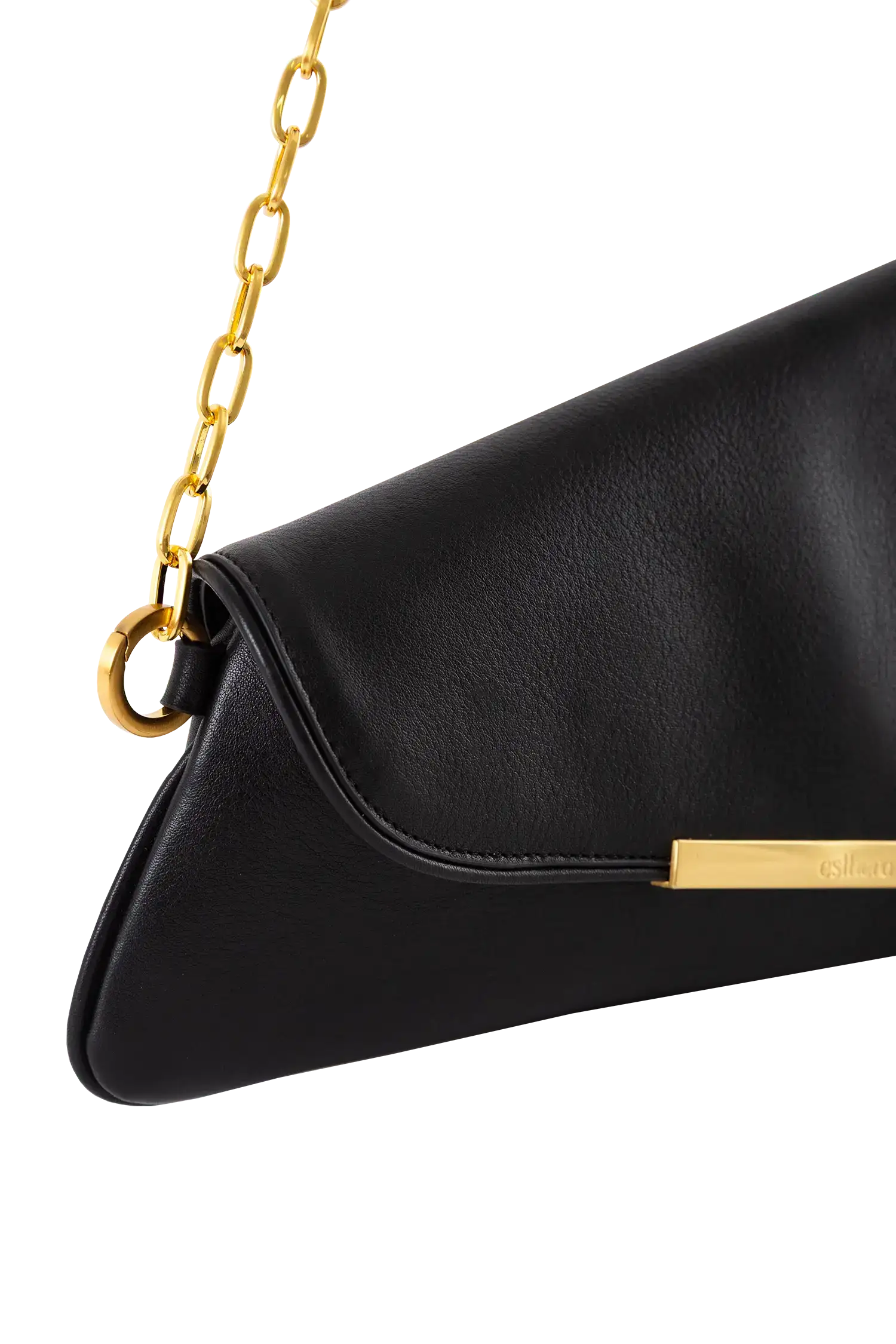 Esthera 11PM Leather Shoulder Bag, Alternate, color, Black