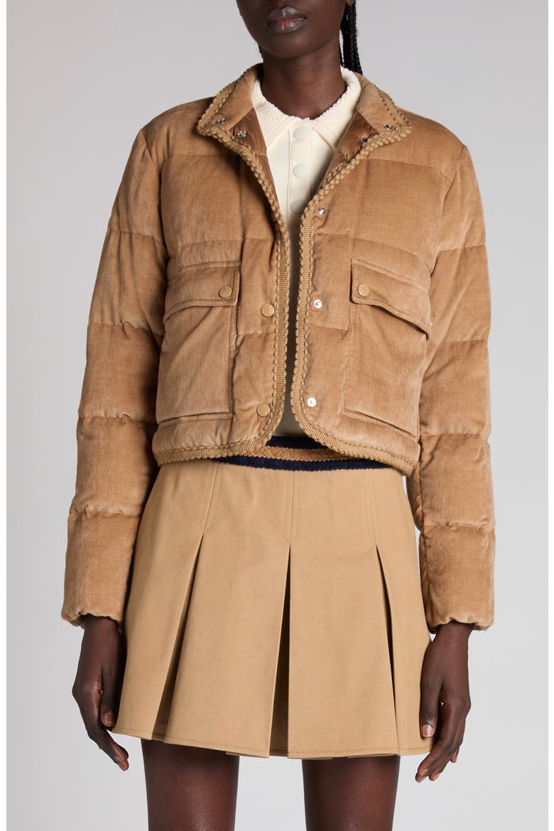 Essarts Down Corduroy Puffer Jacket, Main, color, CAMEL