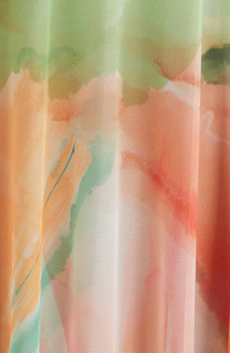 Black Halo Neriah Marble Print Halter Gown, Alternate, color, Marble Melody