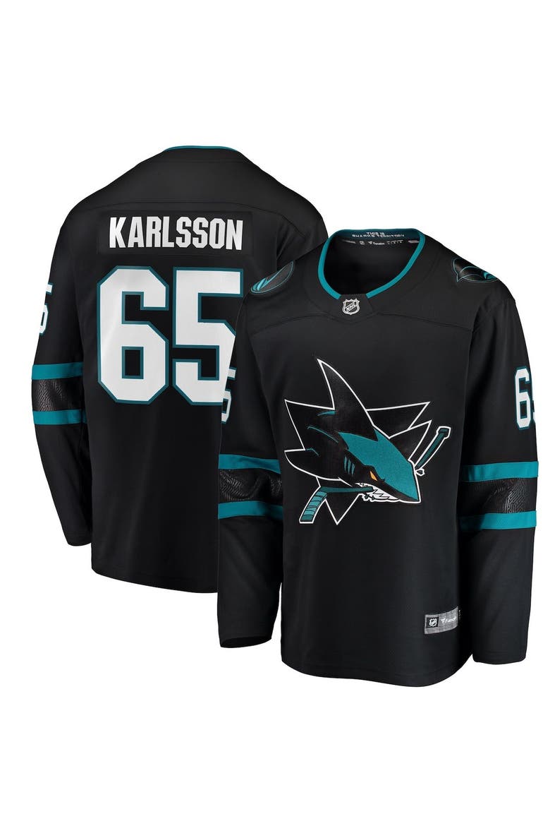Men's Fanatics Branded Erik Karlsson Black San Jose Sharks Breakaway Alternate Player Jersey, Alternate, color, Black
