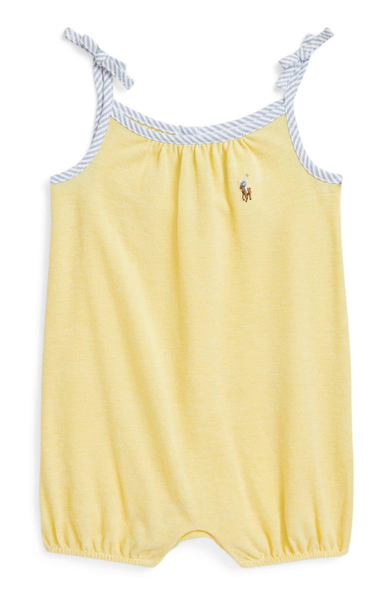 Ralph Lauren Cotton Oxford Romper, Main, color, 