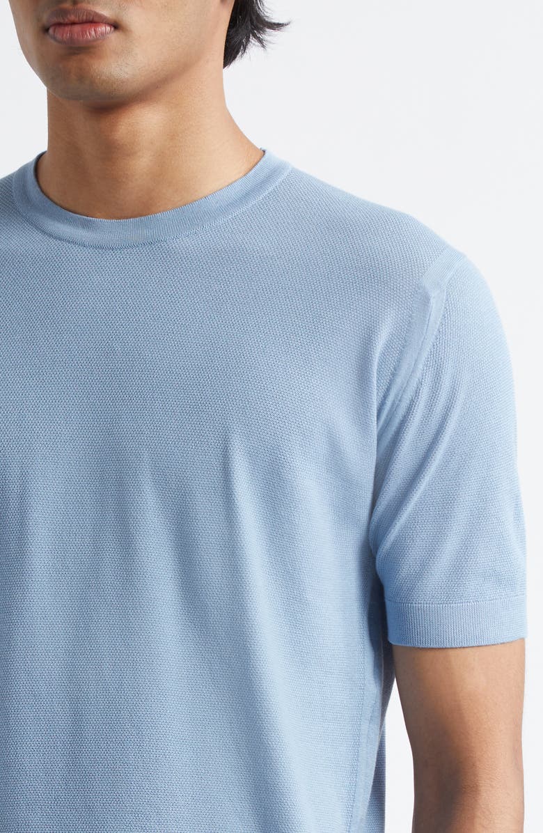 John Smedley Park Cotton Piqué T-Shirt, Alternate, color, Sea Glass