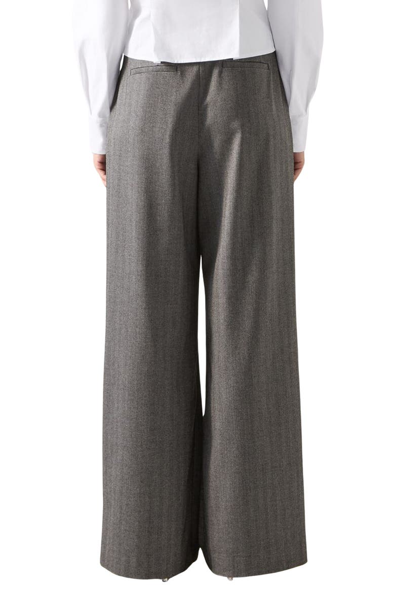 LK Bennett Liz Wide Leg Pants, Alternate, color, Grey