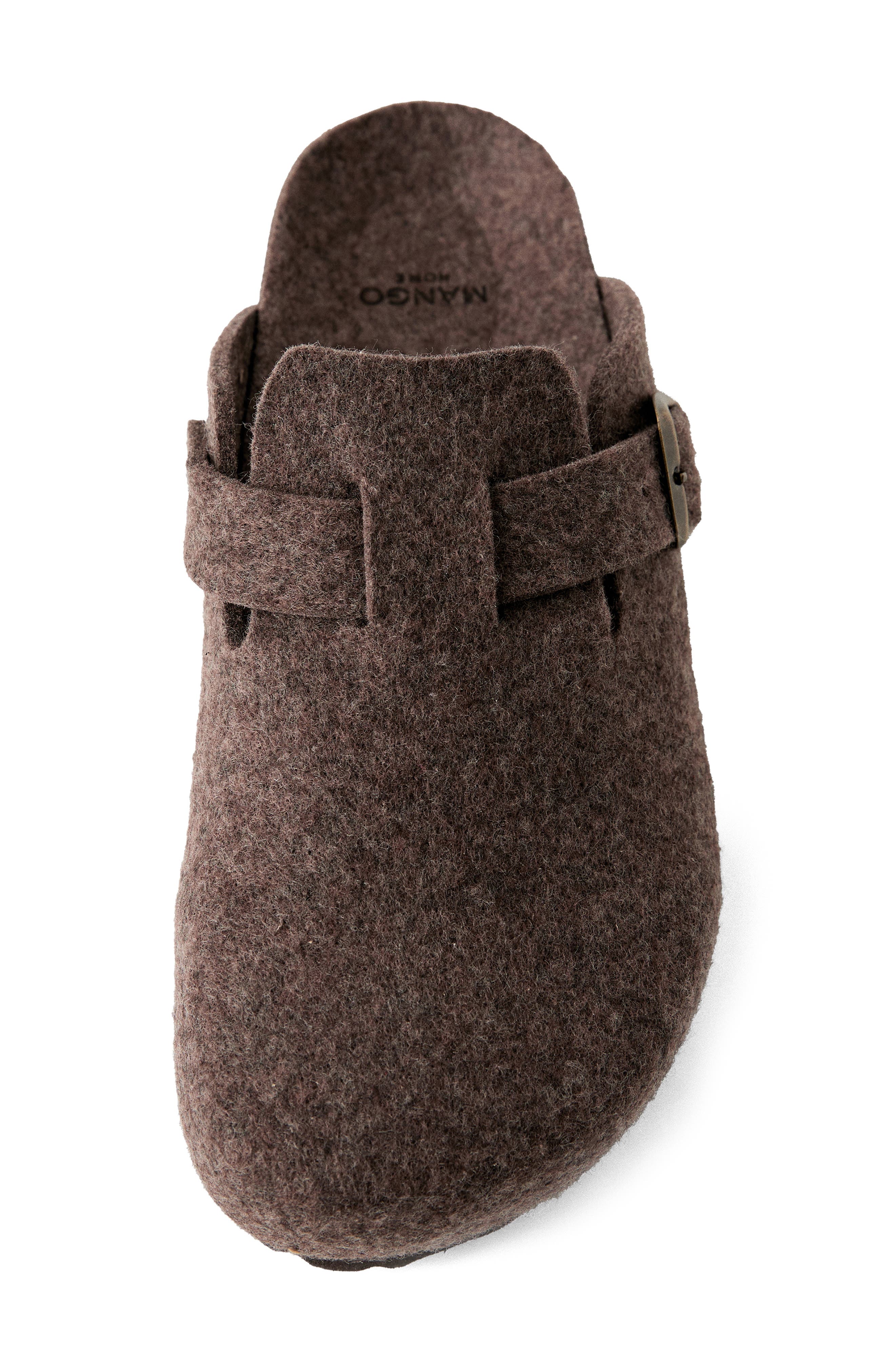 MANGO Felt Clog, Alternate, color, Medium Brown