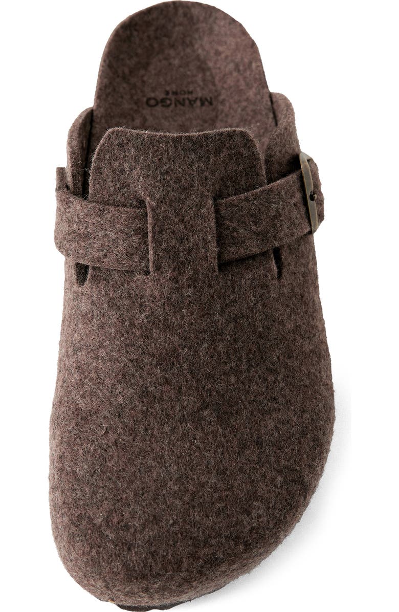 MANGO Felt Clog, Alternate, color, Medium Brown