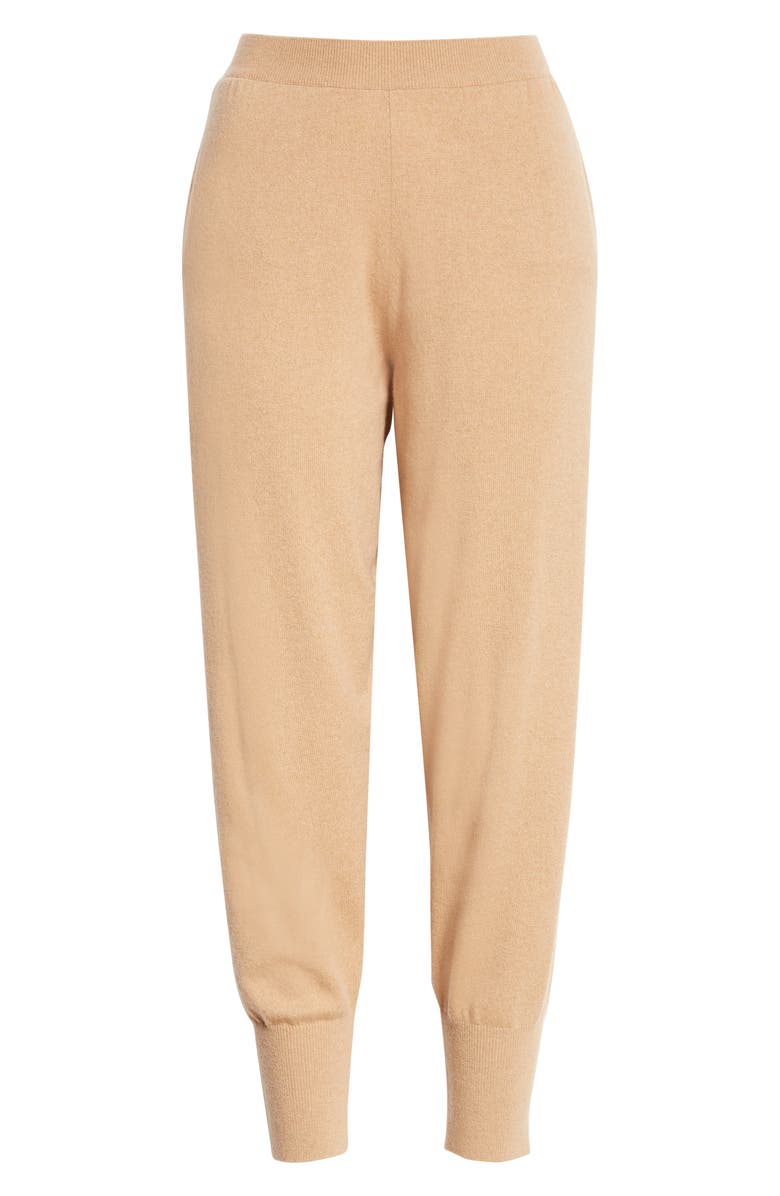 Stella McCartney Cashmere & Wool Sweater Joggers, Alternate, color, Camel