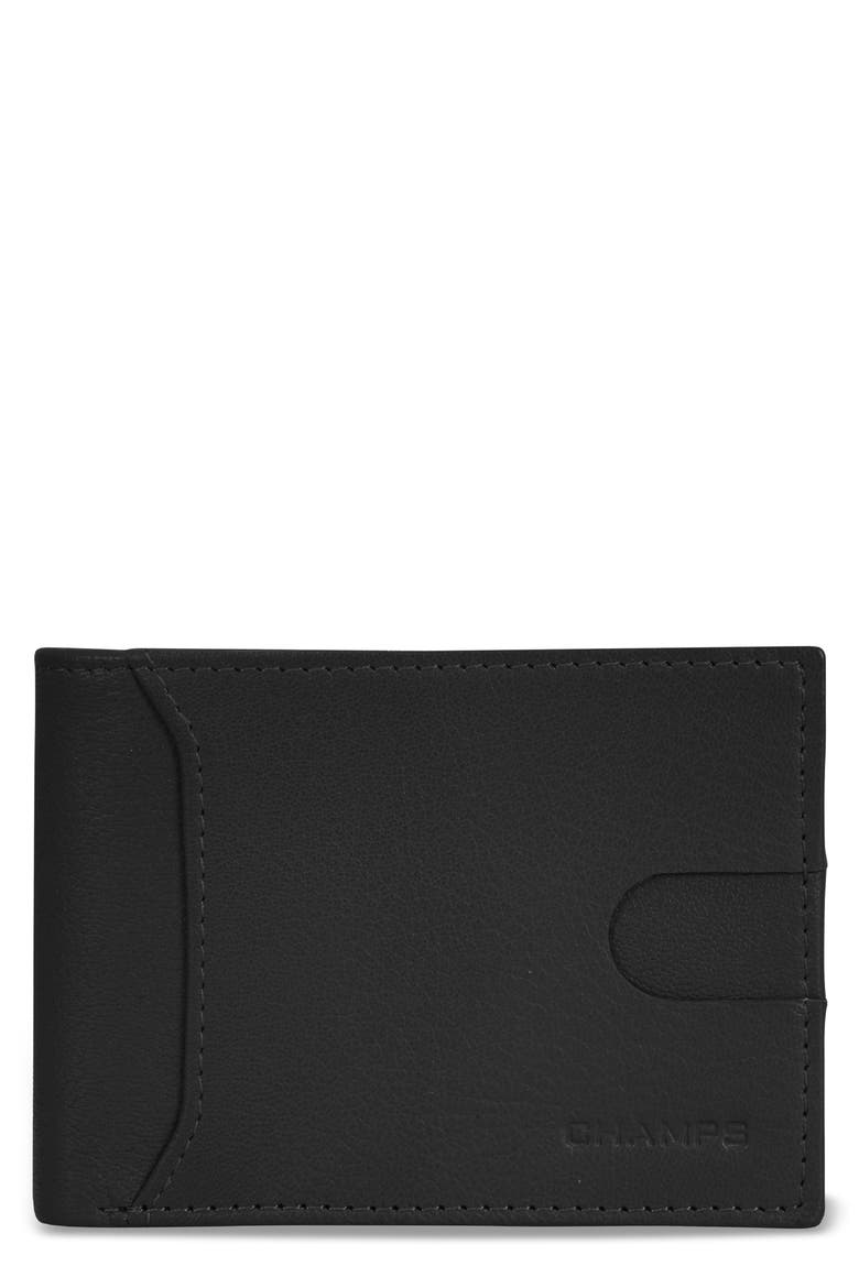 Onyx Leather RFID Bifold Wallet, Main, color, BLACK