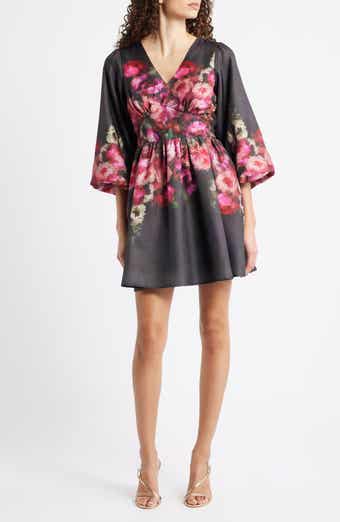 CIEBON Dea Placed Floral Minidress