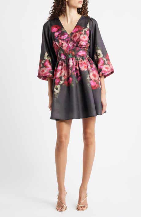 CIEBON Dea Placed Floral Minidress